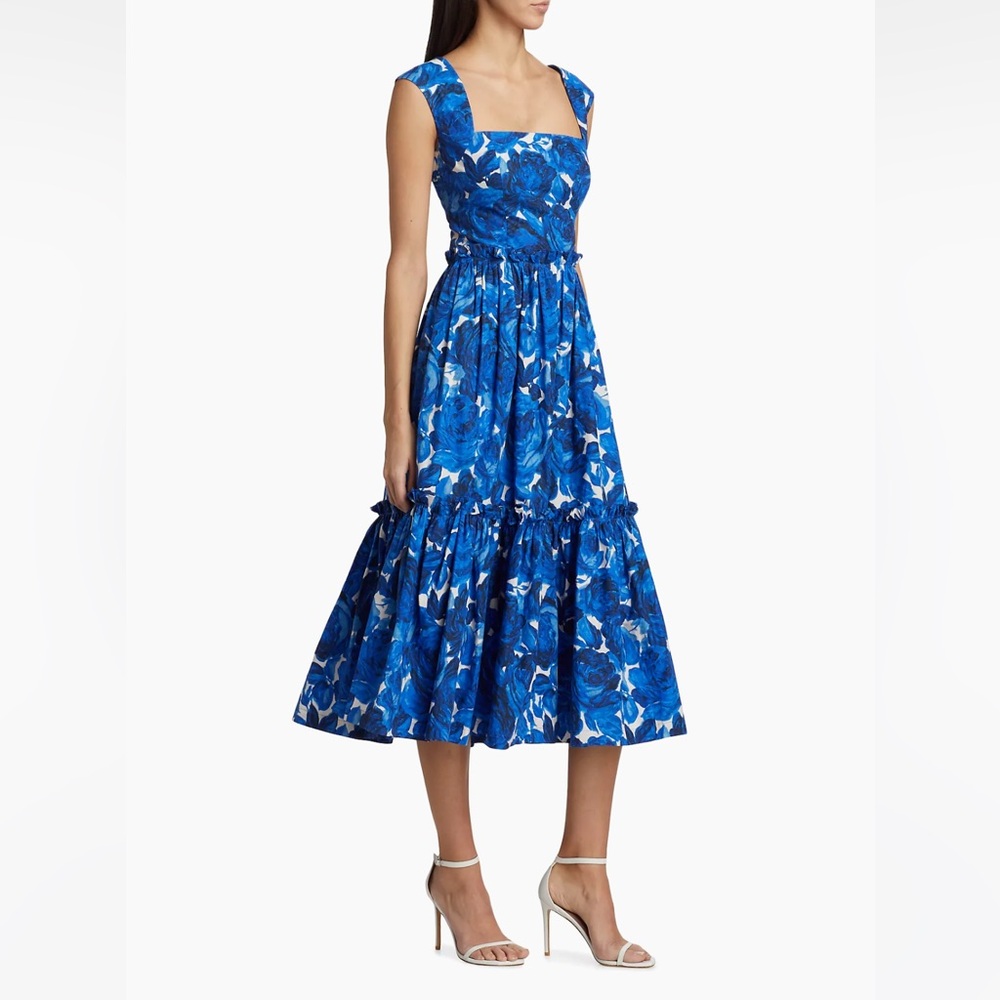 Cara Cara Claire Floral Garden Blue Dress Size 6